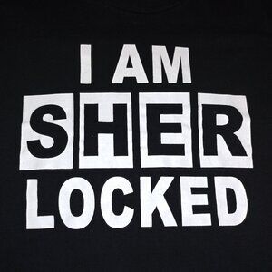I Am Sherlocked Black T-Shirt 3XL Sherlock Holmes UK TV